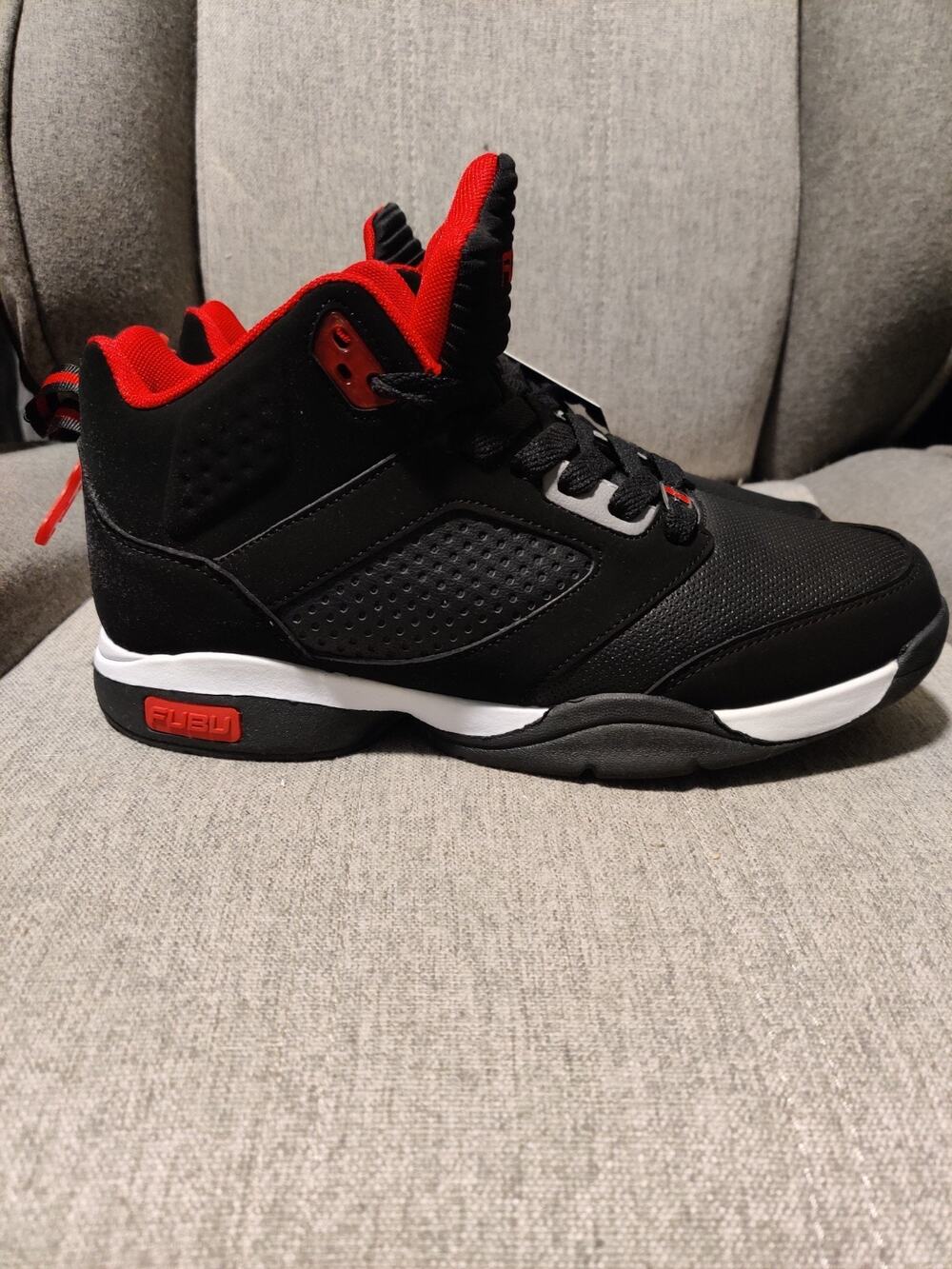 FUBU Men's Zone High-Top Basketball Shoes Sneakers Black Size 7 NWT